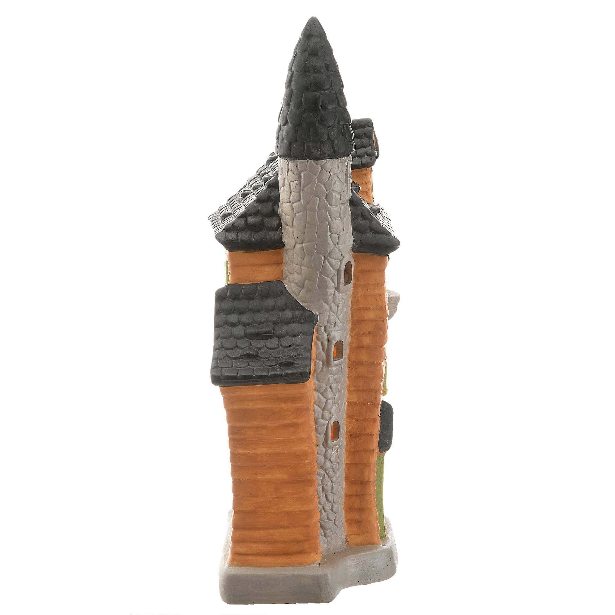 12" Haunted House with Tower & LED Light